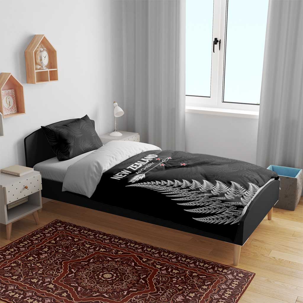 New Zealand 2025 Archery Bedding Set Aotearoa Silver Arrows Black