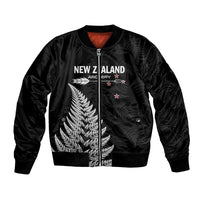 Personalised New Zealand 2025 Archery Bomber Jacket Aotearoa Silver Arrows Black LT01 Unisex Black - Polynesian Pride