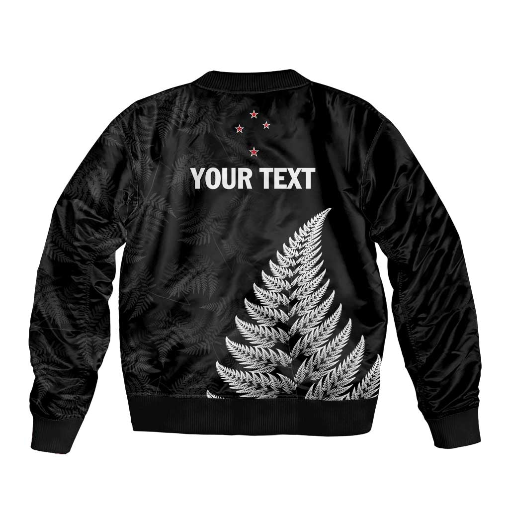 Personalised New Zealand 2025 Archery Bomber Jacket Aotearoa Silver Arrows Black LT01 - Polynesian Pride