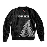 Personalised New Zealand 2025 Archery Bomber Jacket Aotearoa Silver Arrows Black LT01 - Polynesian Pride