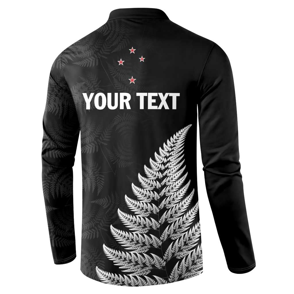 Personalised New Zealand 2025 Archery Button Sweatshirt Aotearoa Silver Arrows Black