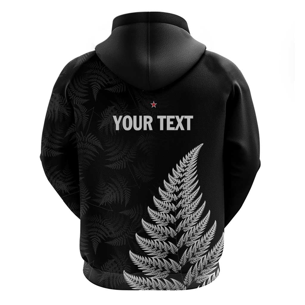 Personalised New Zealand 2025 Archery Zip Hoodie Aotearoa Silver Arrows Black