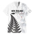 Personalised New Zealand 2025 Archery Family Matching Off The Shoulder Long Sleeve Dress and Hawaiian Shirt Aotearoa Silver Arrows White