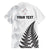 Personalised New Zealand 2025 Archery Family Matching Off The Shoulder Long Sleeve Dress and Hawaiian Shirt Aotearoa Silver Arrows White
