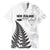 Personalised New Zealand 2025 Archery Family Matching Off Shoulder Short Dress and Hawaiian Shirt Aotearoa Silver Arrows White