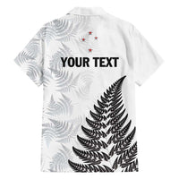 Personalised New Zealand 2025 Archery Family Matching Short Sleeve Bodycon Dress and Hawaiian Shirt Aotearoa Silver Arrows White LT01 - Polynesian Pride