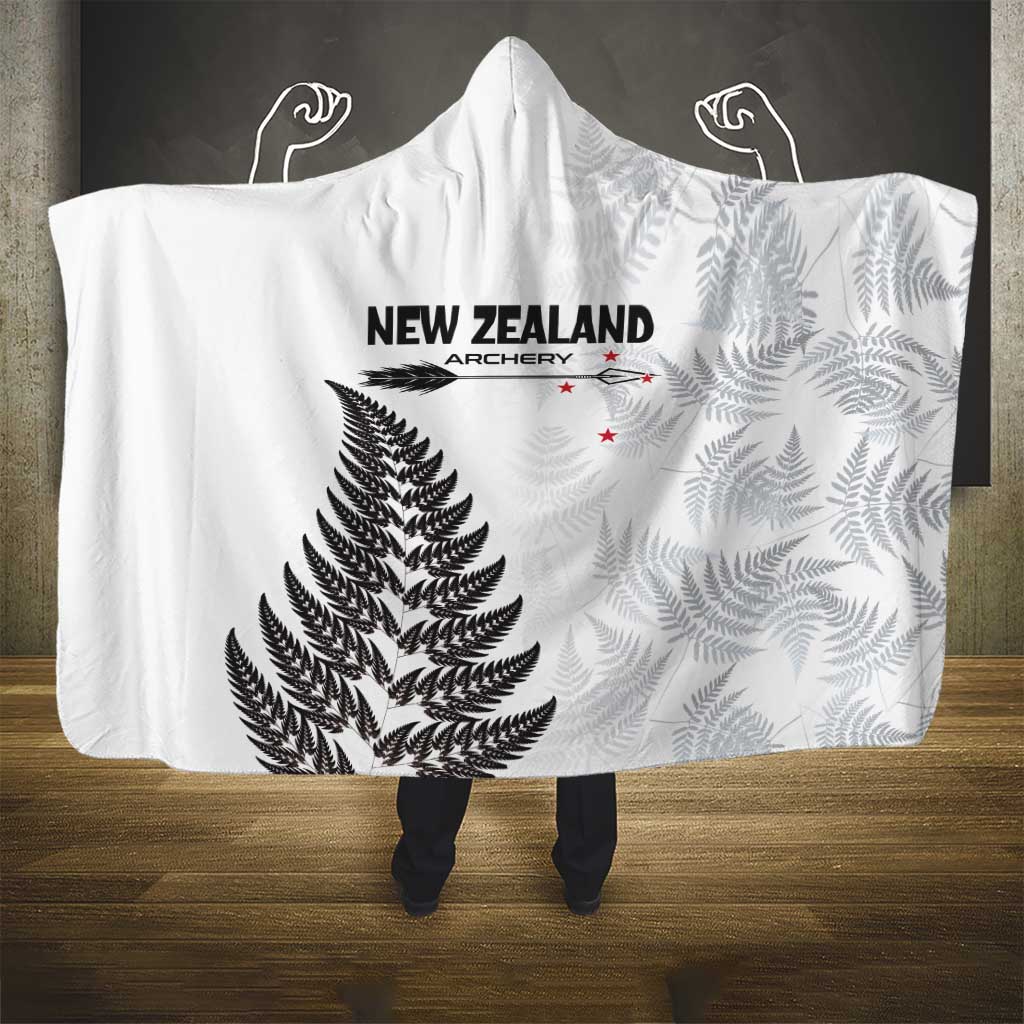 New Zealand 2025 Archery Hooded Blanket Aotearoa Silver Arrows White