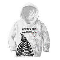 Personalised New Zealand 2025 Archery Kid Hoodie Aotearoa Silver Arrows White