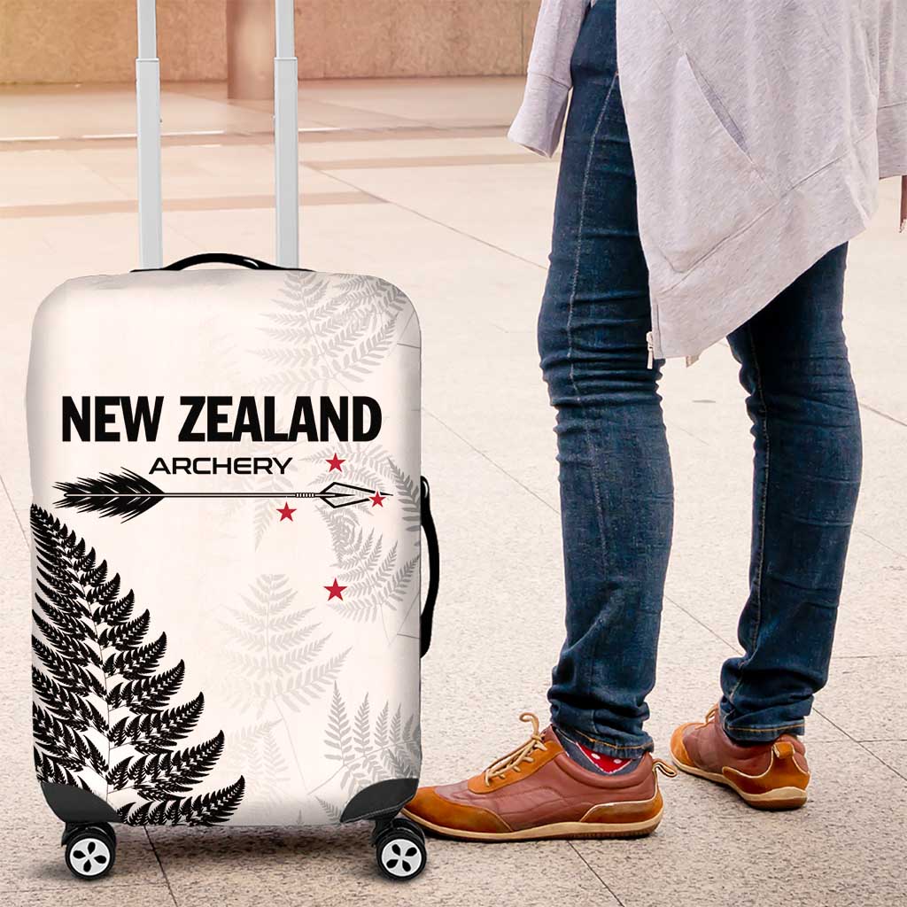 New Zealand 2025 Archery Luggage Cover Aotearoa Silver Arrows White