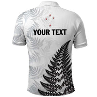 Personalised New Zealand 2025 Archery Polo Shirt Aotearoa Silver Arrows White