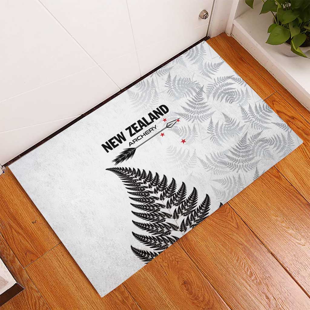 New Zealand 2025 Archery Rubber Doormat Aotearoa Silver Arrows White