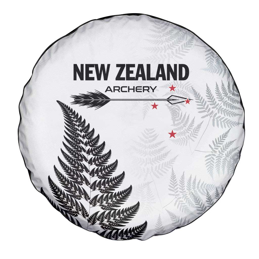 New Zealand 2025 Archery Spare Tire Cover Aotearoa Silver Arrows White
