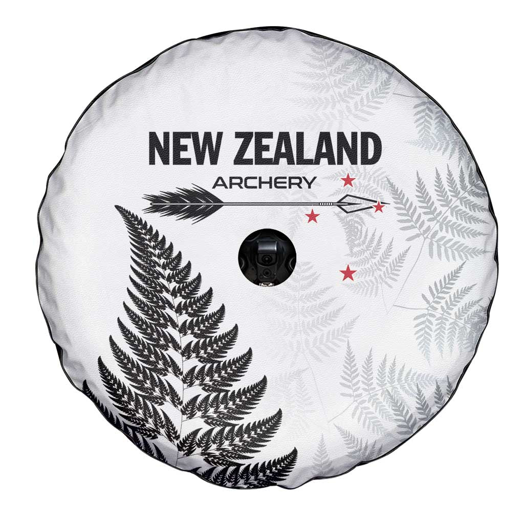 New Zealand 2025 Archery Spare Tire Cover Aotearoa Silver Arrows White