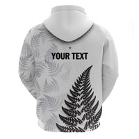 Personalised New Zealand 2025 Archery Zip Hoodie Aotearoa Silver Arrows White