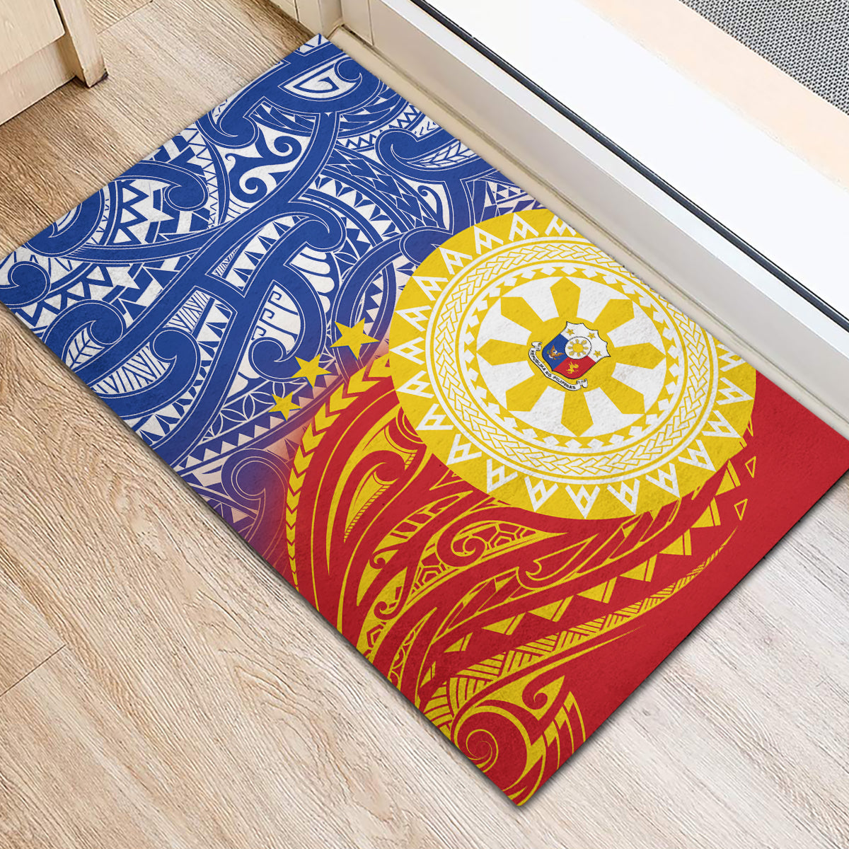 Philippines Rubber Doormat Pilipinas Polynesian Pattern