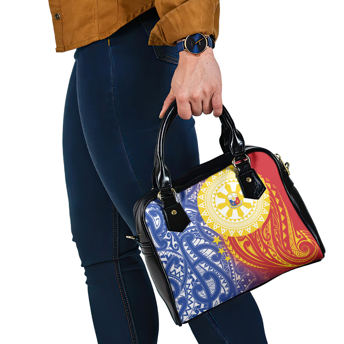 Philippines Shoulder Handbag Pilipinas Polynesian Pattern