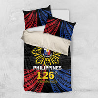Philippines Independence Day Bedding Set Filipino 126th Anniversary Sun Tattoo