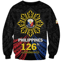 Personalized Philippines Independence Day Sweatshirt Filipino 126th Anniversary Sun Tattoo