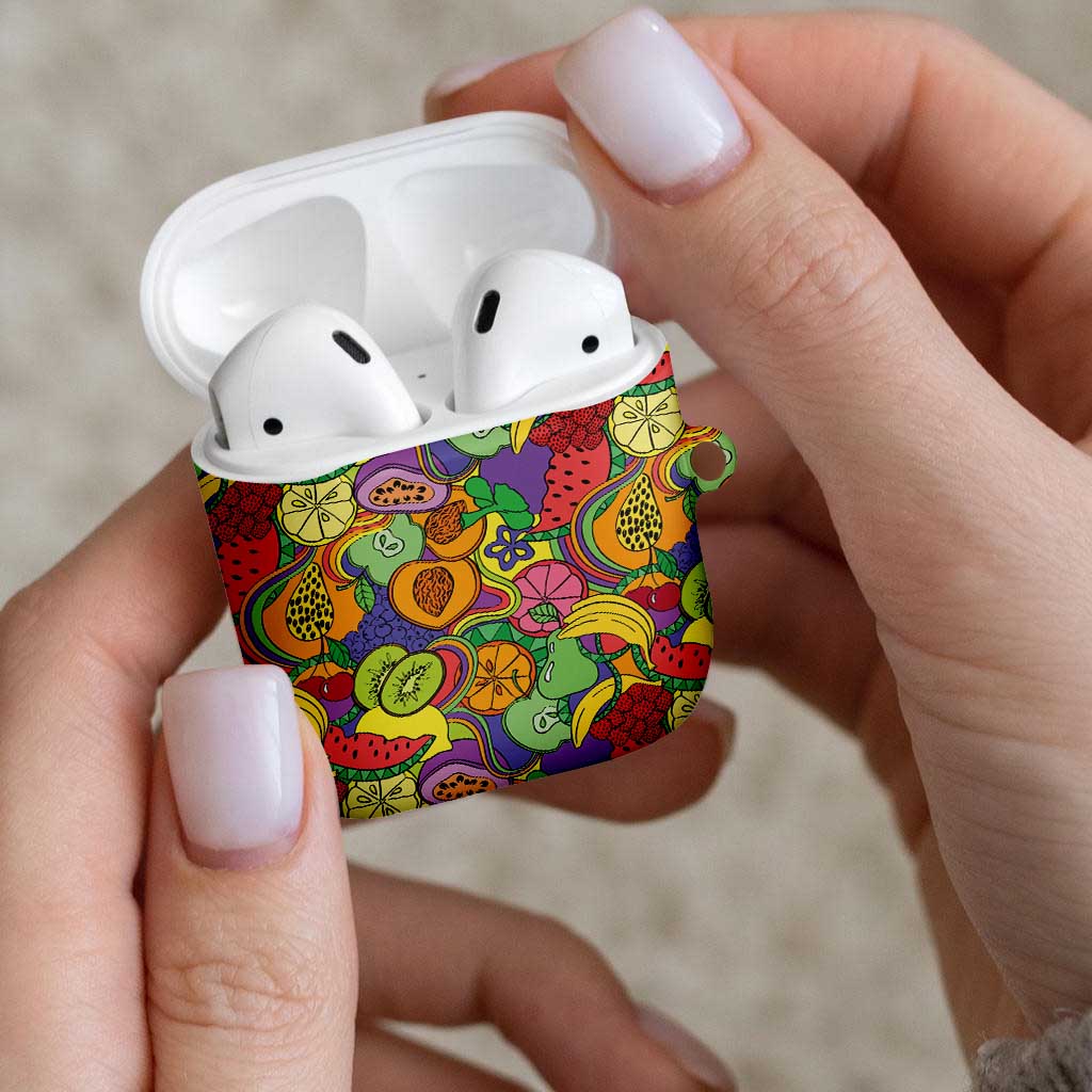 Hawaii Fruits Hippie Style AirPods Case Vibrant Colorful LT01 - Polynesian Pride