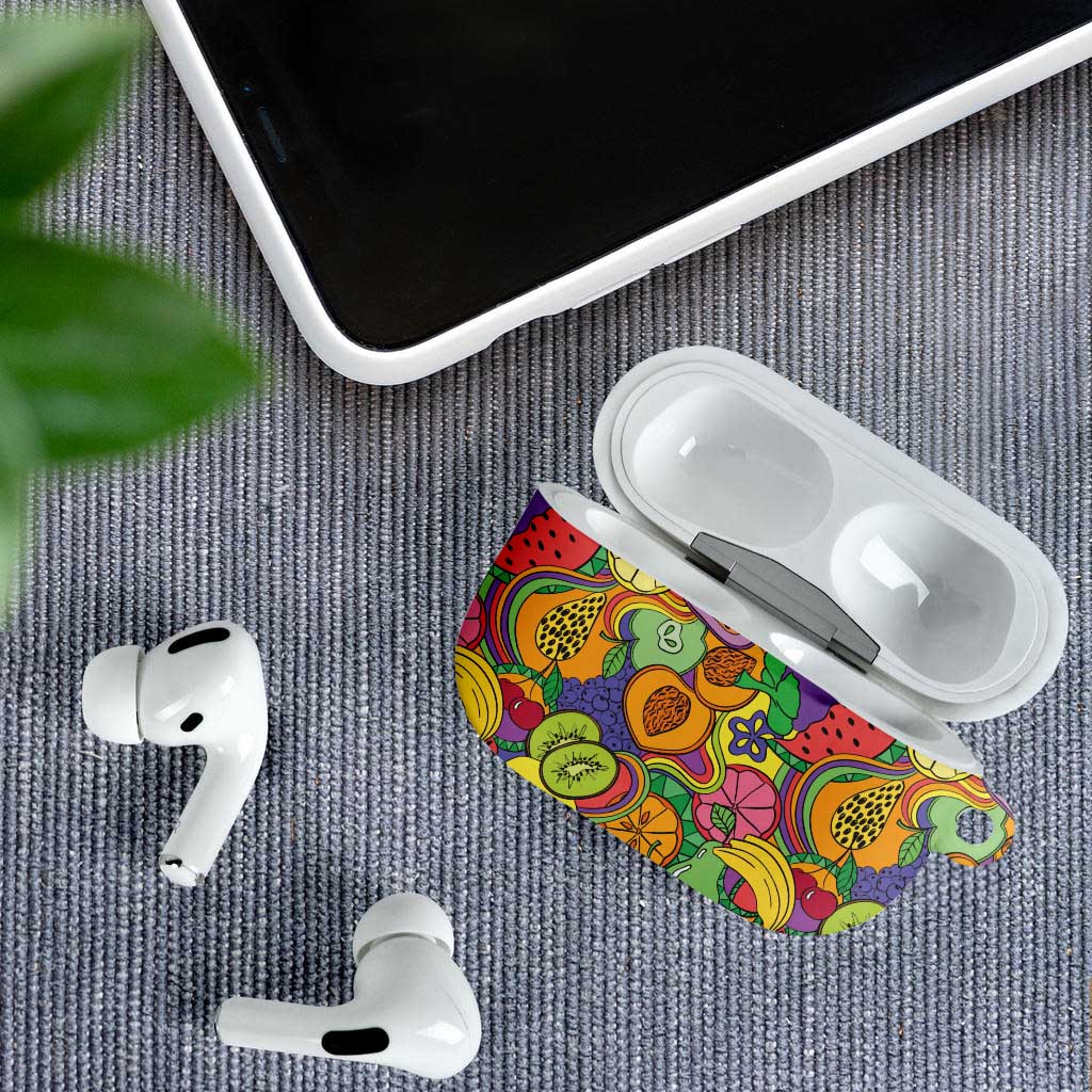 Hawaii Fruits Hippie Style AirPods Case Vibrant Colorful LT01 - Polynesian Pride