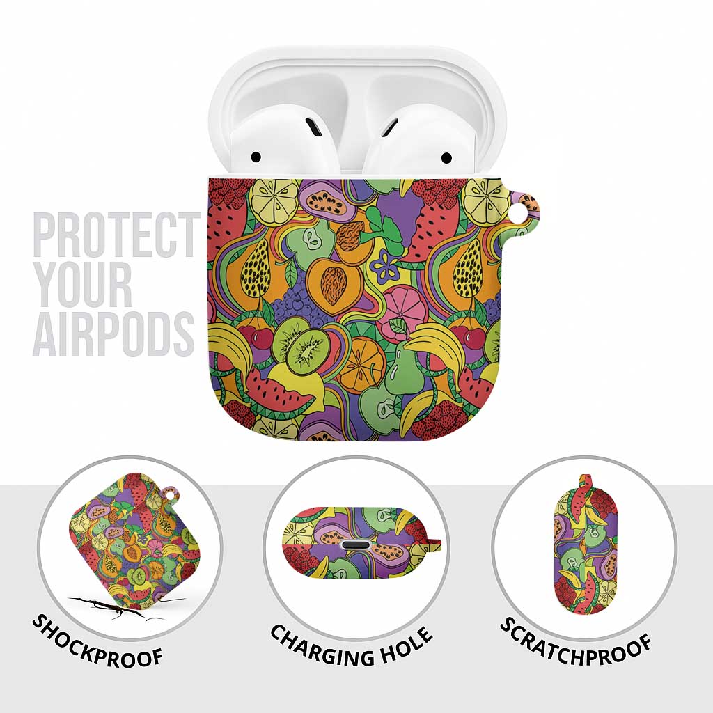 Hawaii Fruits Hippie Style AirPods Case Vibrant Colorful LT01 - Polynesian Pride