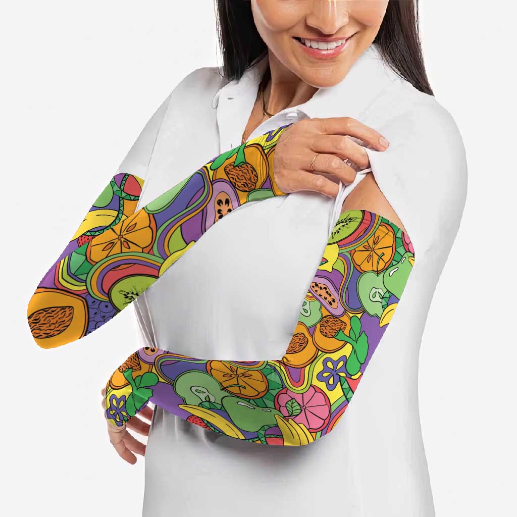 Hawaii Fruits Hippie Style Arm Sleeves Vibrant Colorful LT01 - Polynesian Pride
