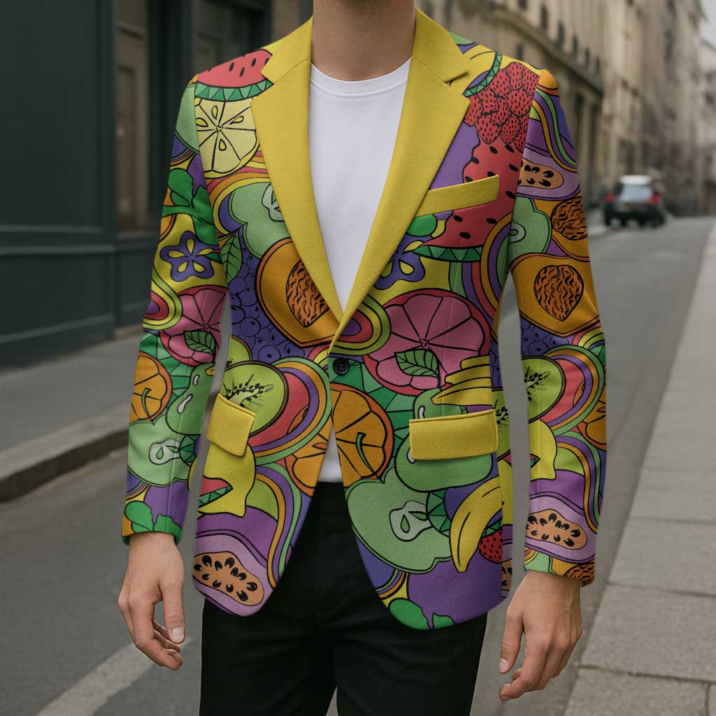 Hawaii Fruits Hippie Style Blazer Vibrant Colorful LT01 - Polynesian Pride