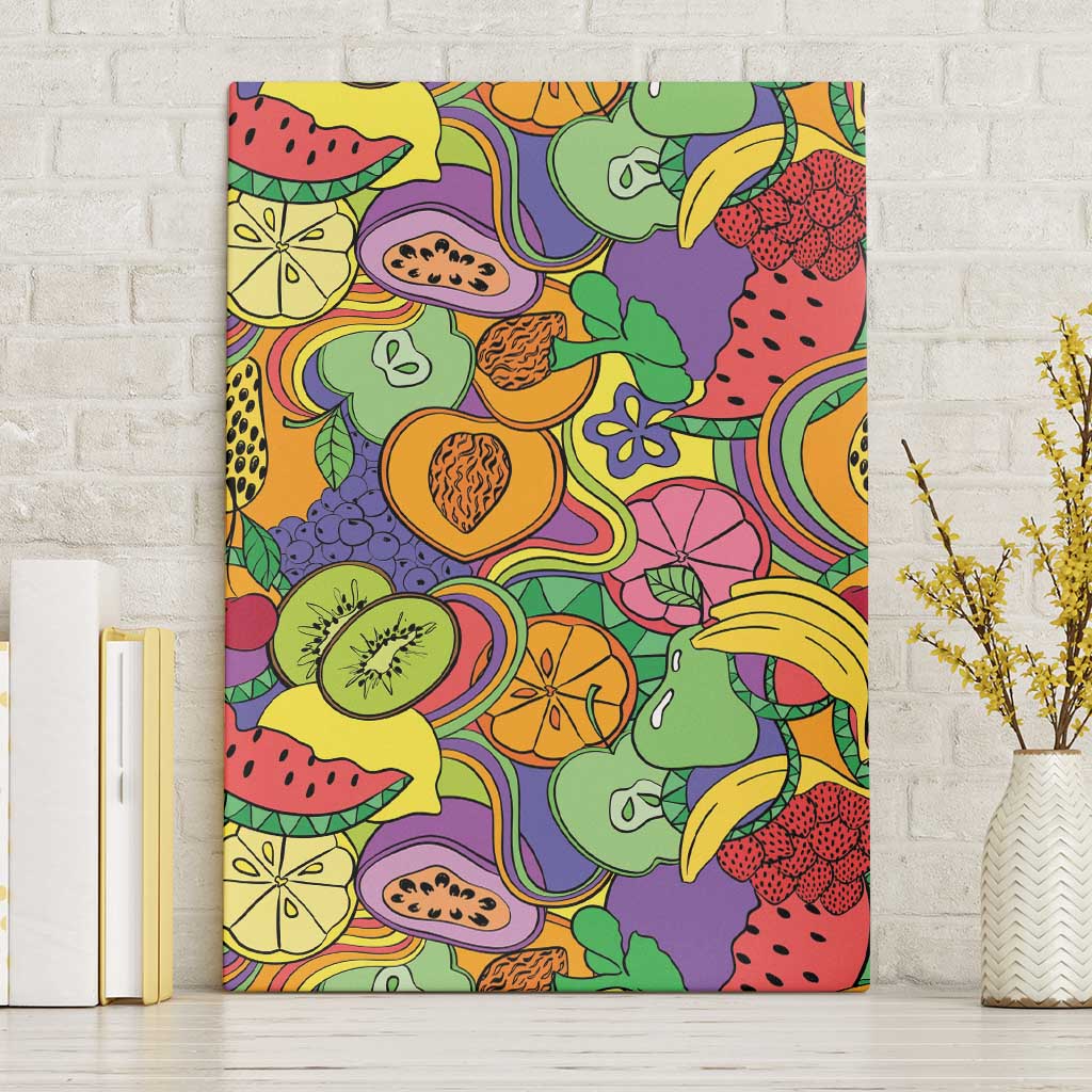 Hawaii Fruits Hippie Style Canvas Wall Art Vibrant Colorful LT01 Without Frame Multicolor - Polynesian Pride