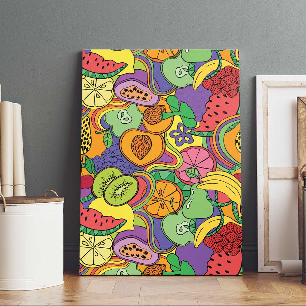 Hawaii Fruits Hippie Style Canvas Wall Art Vibrant Colorful LT01 - Polynesian Pride