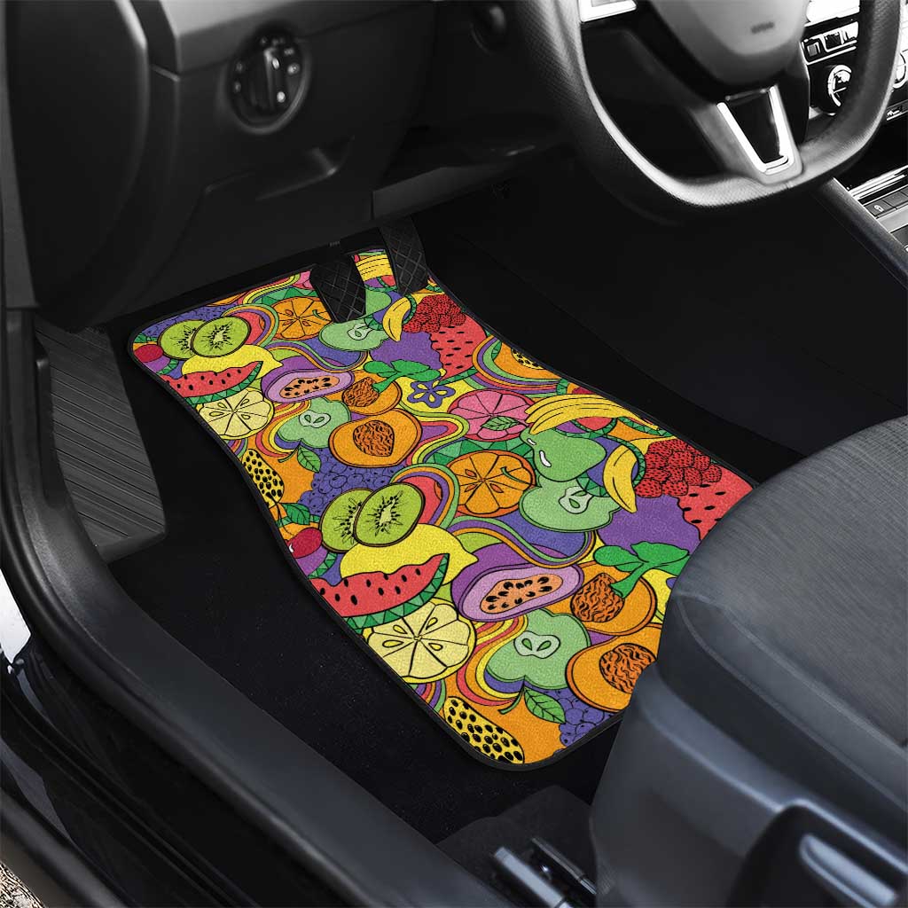 Hawaii Fruits Hippie Style Car Mats Vibrant Colorful LT01 - Polynesian Pride