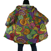 Hawaii Fruits Hippie Style Cloak Vibrant Colorful LT01 - Polynesian Pride
