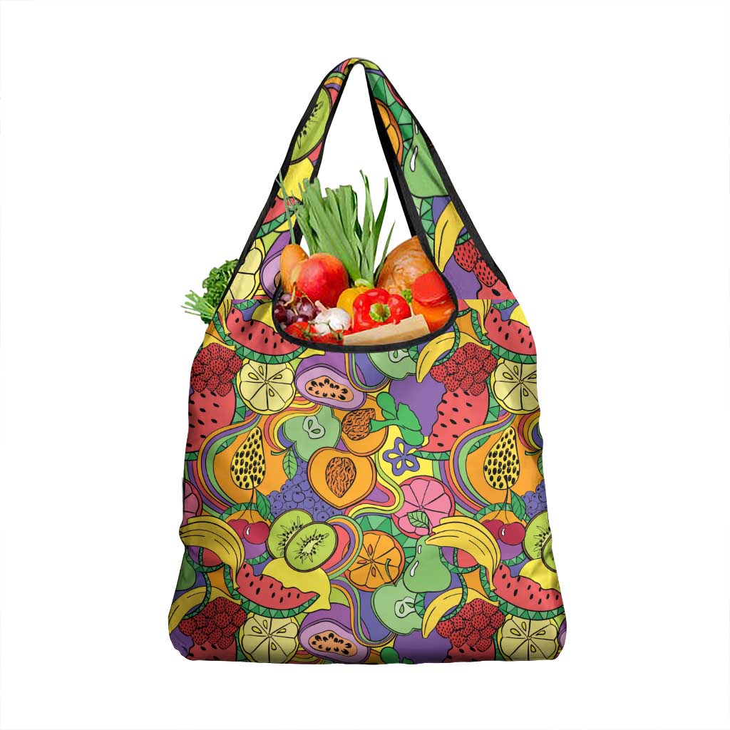 Hawaii Fruits Hippie Style Grocery Bag Vibrant Colorful LT01 1-pack One Size Multicolor - Polynesian Pride