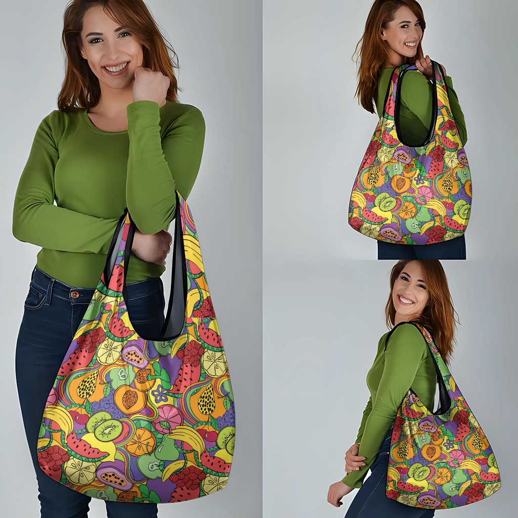 Hawaii Fruits Hippie Style Grocery Bag Vibrant Colorful LT01 - Polynesian Pride