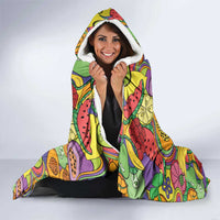 Hawaii Fruits Hippie Style Hooded Blanket Vibrant Colorful LT01 - Polynesian Pride