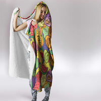Hawaii Fruits Hippie Style Hooded Blanket Vibrant Colorful LT01 - Polynesian Pride