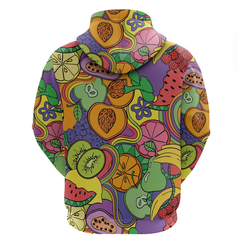 Hawaii Fruits Hippie Style Hoodie Vibrant Colorful LT01 - Polynesian Pride