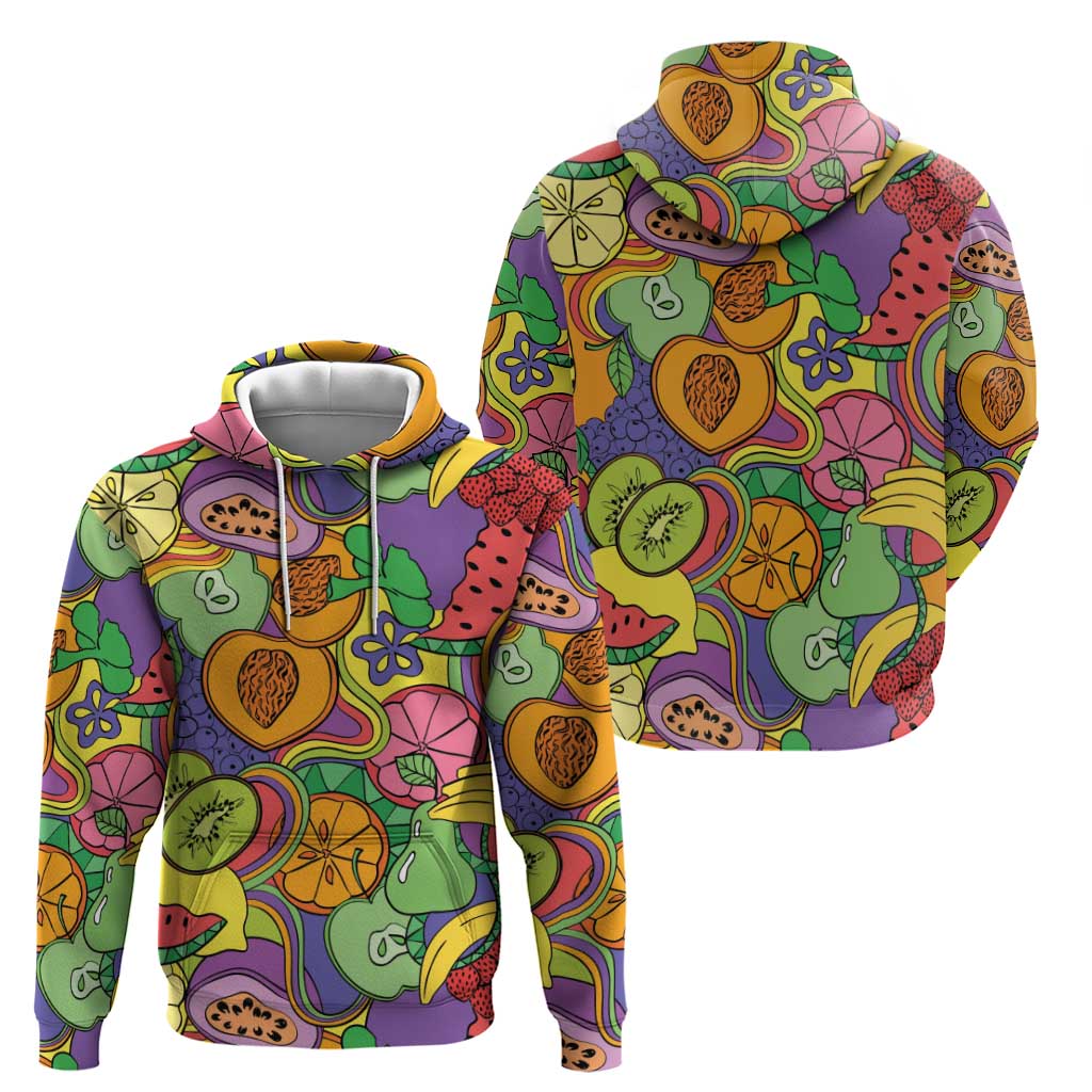 Hawaii Fruits Hippie Style Hoodie Vibrant Colorful LT01 - Polynesian Pride