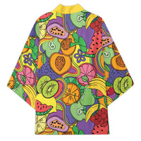 Hawaii Fruits Hippie Style Kimono Vibrant Colorful LT01 - Polynesian Pride