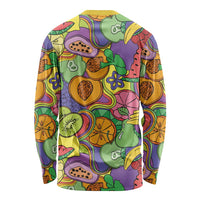 Hawaii Fruits Hippie Style Long Sleeve Shirt Vibrant Colorful LT01 - Polynesian Pride