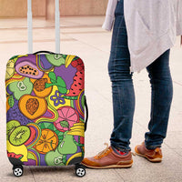 Hawaii Fruits Hippie Style Luggage Cover Vibrant Colorful LT01 Multicolor - Polynesian Pride
