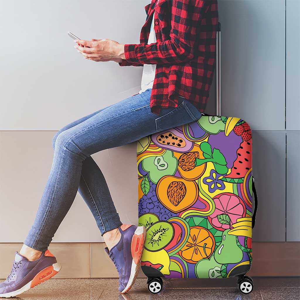 Hawaii Fruits Hippie Style Luggage Cover Vibrant Colorful LT01 - Polynesian Pride