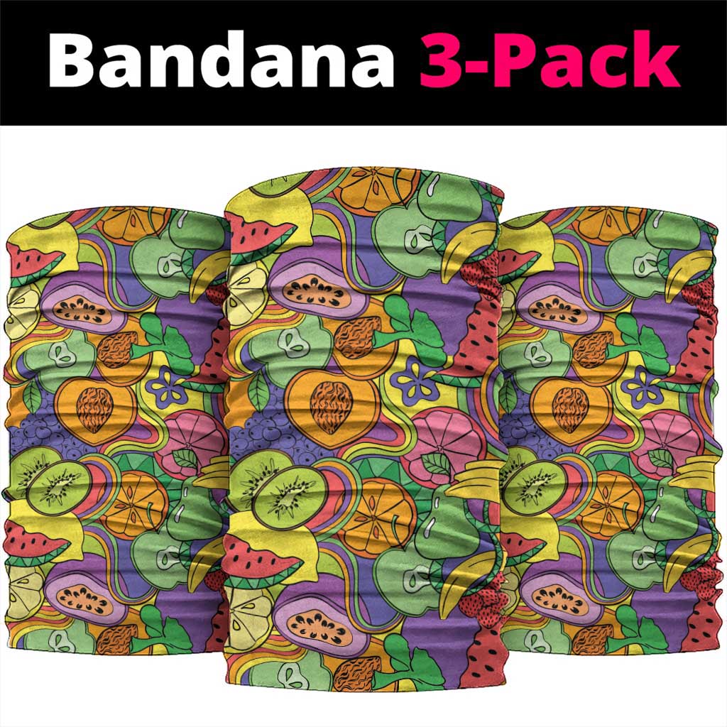 Hawaii Fruits Hippie Style Neck Gaiter Vibrant Colorful LT01 package One Size: 25*50cm Multicolor - Polynesian Pride