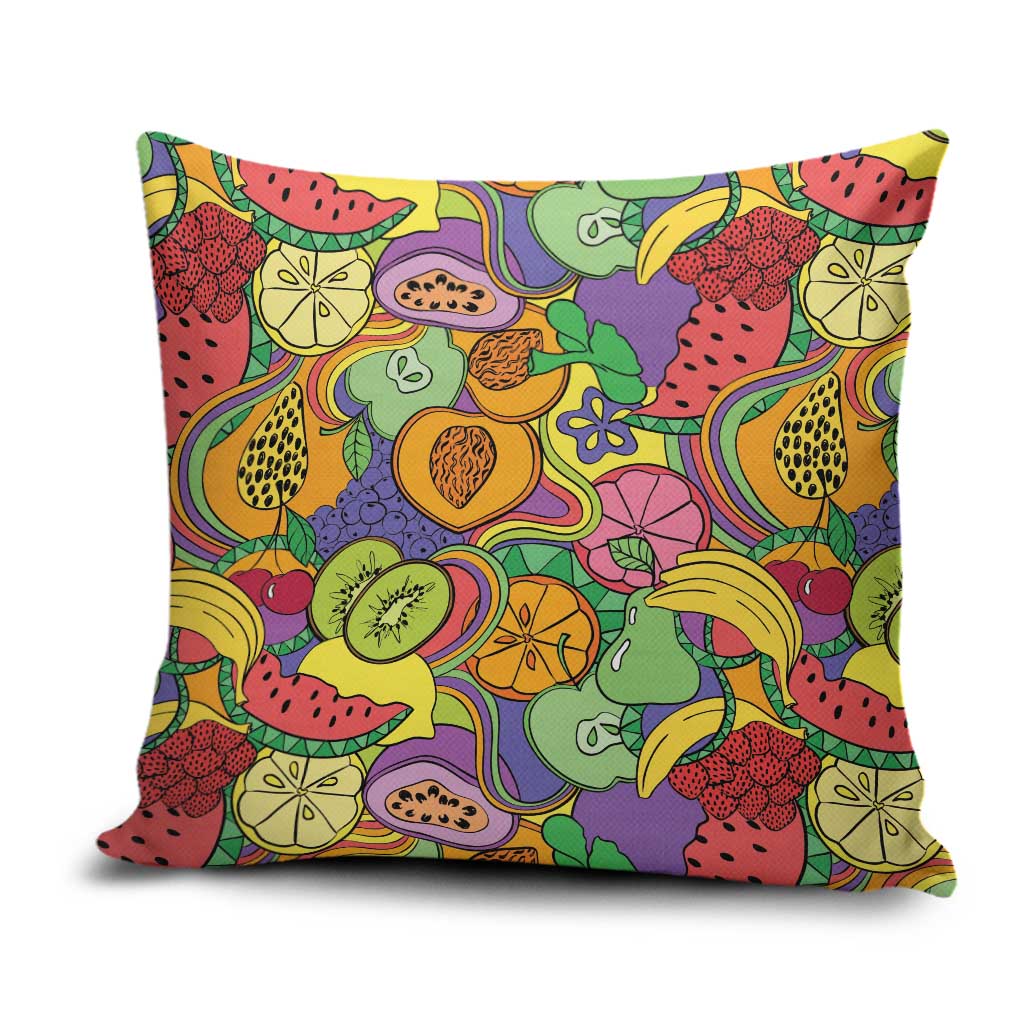 Hawaii Fruits Hippie Style Pillow Cover Vibrant Colorful LT01 Multicolor - Polynesian Pride