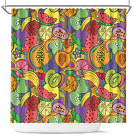Hawaii Fruits Hippie Style Shower Curtain Vibrant Colorful LT01 Multicolor - Polynesian Pride