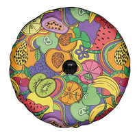 Hawaii Fruits Hippie Style Spare Tire Cover Vibrant Colorful LT01 - Polynesian Pride