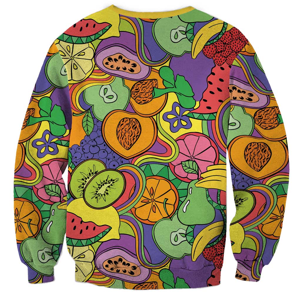Hawaii Fruits Hippie Style Sweatshirt Vibrant Colorful LT01 - Polynesian Pride