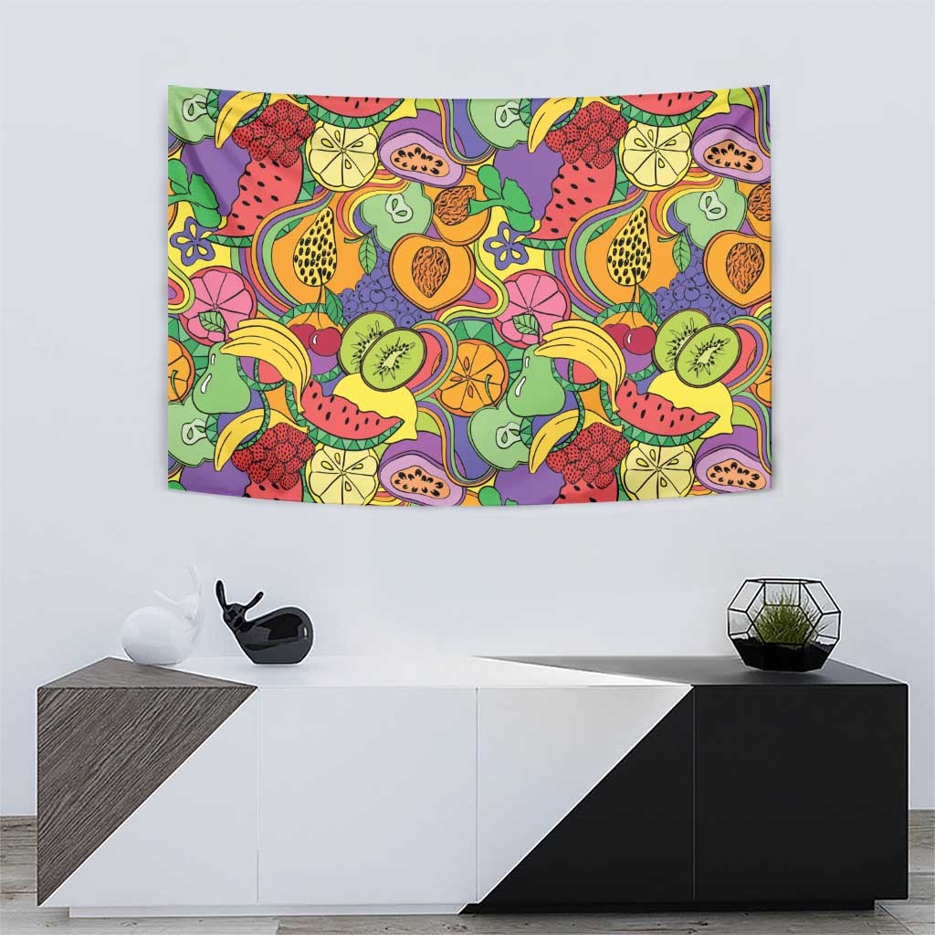 Hawaii Fruits Hippie Style Tapestry Vibrant Colorful LT01 - Polynesian Pride