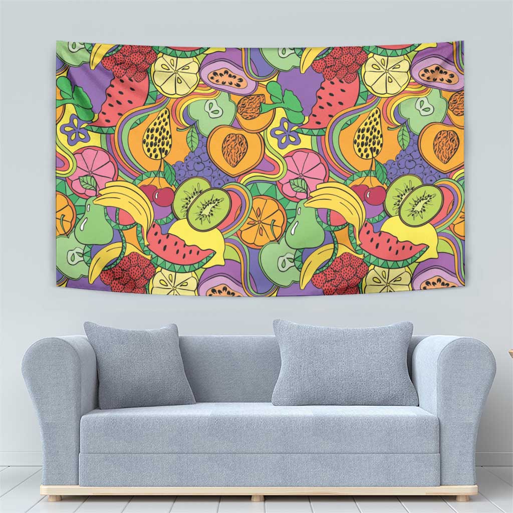 Hawaii Fruits Hippie Style Tapestry Vibrant Colorful LT01 - Polynesian Pride
