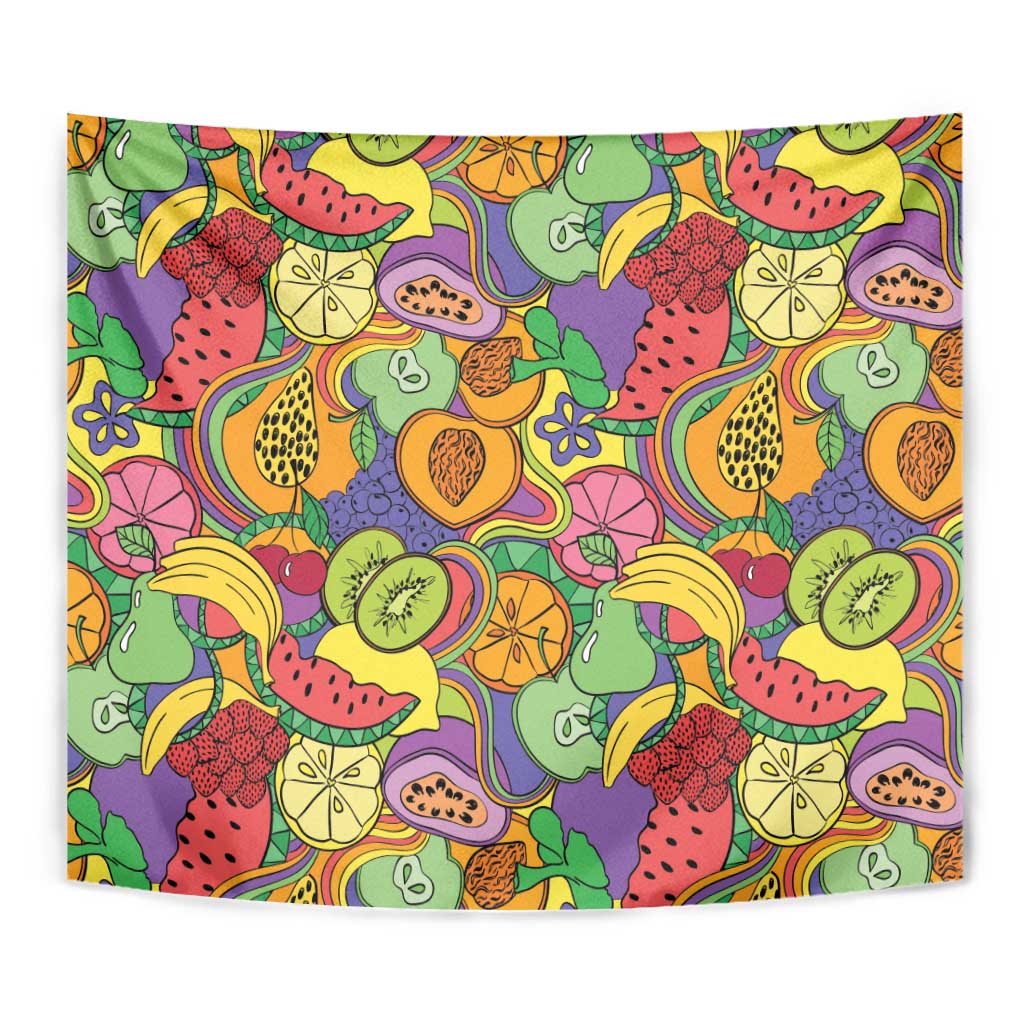 Hawaii Fruits Hippie Style Tapestry Vibrant Colorful LT01 - Polynesian Pride