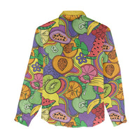Hawaii Fruits Hippie Style Women Casual Shirt Vibrant Colorful LT01 - Polynesian Pride